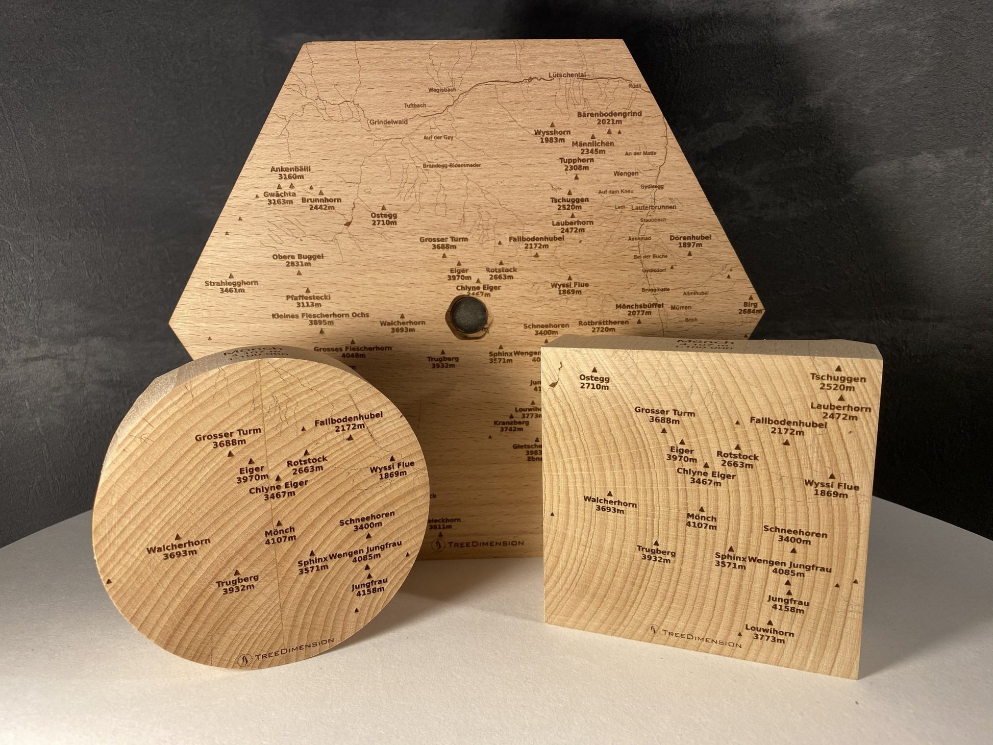 SUMMIT – Bergrelief Mönch, Eiger & Jungfrau - TreeDimension
